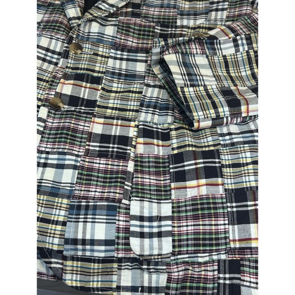 Grant Thomas XL Patchwork Madras Plaid Cotton Blazer Sport Coat Jacket Preppy - Picture 6 of 11